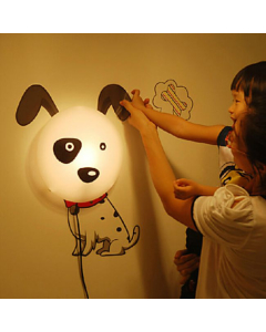 Chandelier mural de style contemporain en plastique avec ampoule incluse pour chambre d'enfants