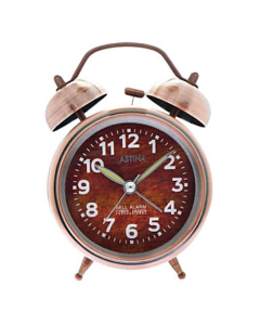 Horloge millésime à affichage analogique en alliage à finition de bronze