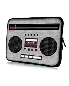 Pochette de style moderne à motif radio en gris