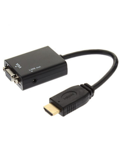 Adaptateur Universal Plug and Play HDMI mâle vers VGA femelle avec sortie câble Audio 