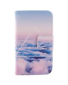 Etui portefeuille en Cuir PU à double fente avec motif nuages pour Nokia Lumia 530