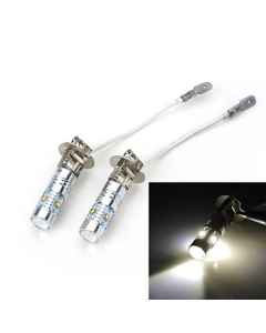Deux Lampes Phares LED H1/H3 pour voiture, Couleur de lumière Blanc-Froid, Puissance 25W, 5 Led, Lumens 1500-2000, Tension DC 12 V / DC 24 V
