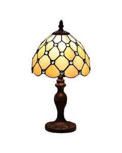 Lampe de table tiffany avec de petites perles