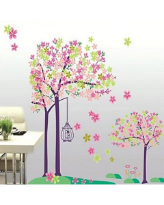 Affiche murale 3D Arbre, fleurs, végétation