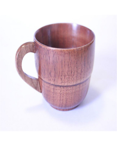 Mug à café de style traditionnel et naturel en bois 