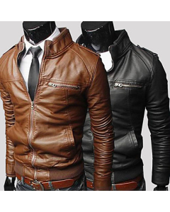 Veste en simili cuir pour homme en différentes couleurs et tailles