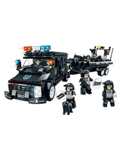 Jeu de construction, Camion Police SWAT pour enfant à partir de 6 ans