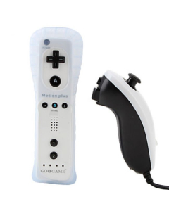 MotionPlus et Nunchuk pour Wii et Wii U avec étui - Blanc et Noir