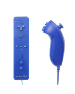 Pack Manette sans fil et Nunchuk pour Wii U Bleu de minuit