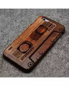 Coque iphone 6 en bois à bande magnétique