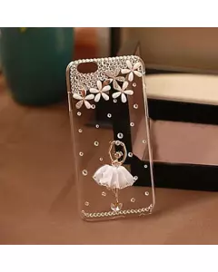Coque iphone 6 en plastique avec motif en marguerites et fille de ballet