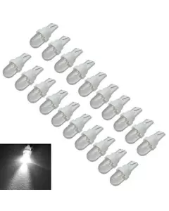 Lampe à Led à support T10, Couleur lumière Blanc Froid, 20 pièces, Puissance 0.5W, Lumens 30-50lm, Tension DC 12 V