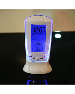 Alarme horloge multifonction en plastique et affichage numérique