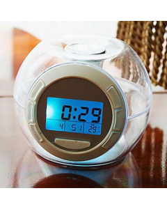 Horloge alarme de forme circulaire en plastique