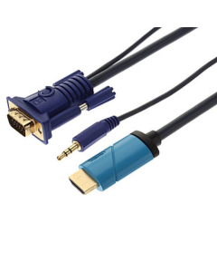 Câble adaptateur Universal Plug and Play HDMI mâle vers VGA mâle et Audio mâle ( 2 m )