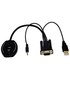 Câble tout en 1 convertisseur des ports VGA/AUDIO/USB vers HDMI femelle