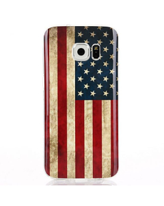 Coque de protection souple à motif drapeau américain en plastique pour Samsung Galaxy S7