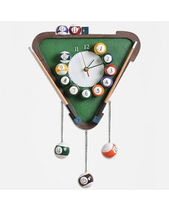 Horloge murale moderne en forme de table de billard en polyrésine