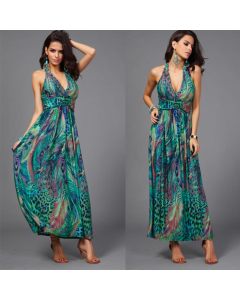 Maxi robe à imprimé tropical en différentes couleurs