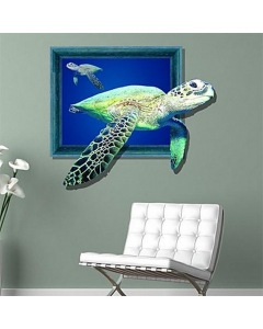 Affiche murale 3D Mer, tortue