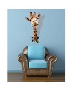 Affiche murale 3D girafe