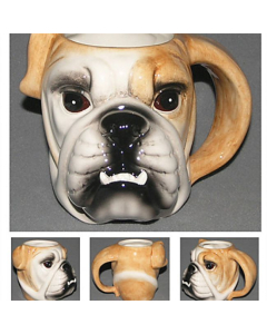 Mug à café de style contemporain sous forme tête de chien en céramique 