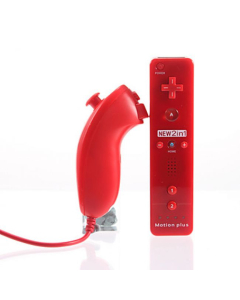 MotionPlus et Nunchuk avec étui pour Wii et Wii U - Rouge