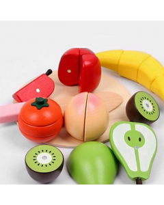 Simulation magnétique en bois de fruit et légumes- Jouet pour enfant de 1 à 5 ans