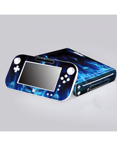 Skin Stickers pour la console Nintendo Wii U - Blue Skull
