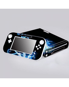 Skin Stickers pour Nintendo Wii U - Noir et Bleu